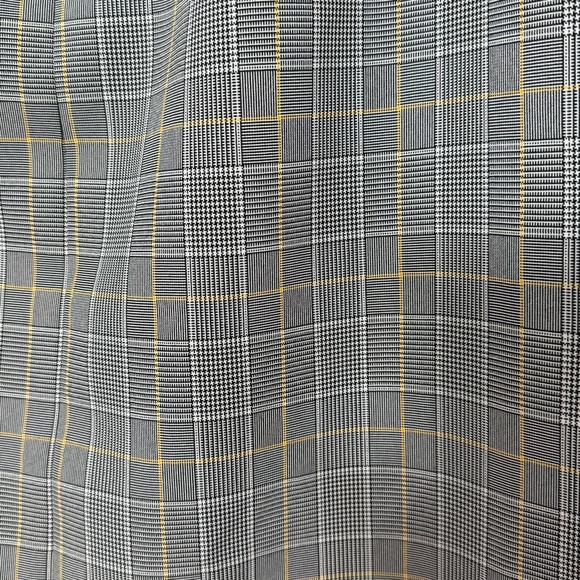 Sweet Women's Houndstooth, Pleated Bottom Skirt, Black, White & Yellow, Size 24W - Picture 3 of 5